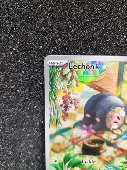 Lechonk Pokemon TCG Sv03: Obsidian Flames Holo Illustration Rare Card 209/197 - Image 2