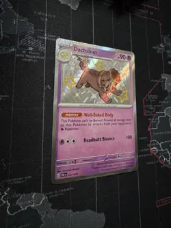 Pokemon TCG Shiny Dachsbun Holo Rare Card 161/091 Paldean Fates NM - Image 2