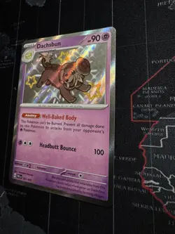 Pokemon TCG Shiny Dachsbun Holo Rare Card 161/091 Paldean Fates NM - Image 3