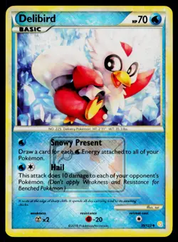 Delibird League Promo Reverse Holo 039/123 Pokemon League Championship Card NM - Image 1