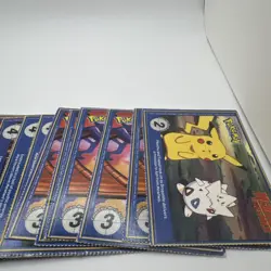 POKEMON 1ST MOVIE 1999 BURGER KING #14 MASTER TRAINER SET UNCUT 9 Card Sheet - Image 2