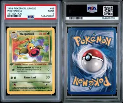 1999 Pokemon Card 1st Edition Weepinbell 48/64 Jungle Set PSA 9 MINT *NEW CERT* - Image 3