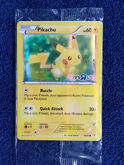 Toys R Us 2016 Pokemon Pikachu Holo Promo Card (NIP Sealed) - Image 1