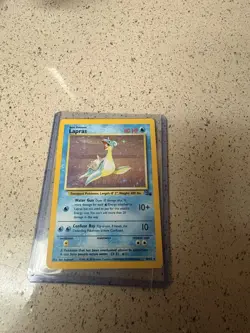 Lapras 10/62 Fossil Holo Rare Unlimited Basic 80 HP Pokemon Card English - Image 1