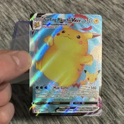 Pokemon Surfing Pikachu VMAX Ultra Rare Holo Celebrations 009/025 310 HP Card - Image 1