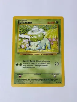 Bulbasaur - 1999-2000 Vintage Pokemon Card TCG Base Set Unlimited 44/102 NM/LP - Image 1
