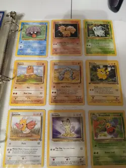 Pokemon Card Collection Binder old cards fossil, jungle, and some 1st edition - Image 1
