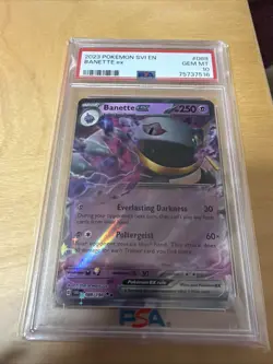 Pokemon TCG Banette EX Double Rare Card 088/198 Scarlet & Violet 2023 PSA 10 GEM - Image 1