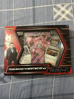 Pokemon TCG Cards Team Rocket's Mewtwo Ex Box New Sealed INHAND - Image 1