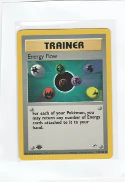 Energy Flow 1st Edition Gym Heroes 122/132 Pokemon Card WOTC - Image 1