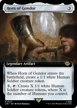 Horn of Gondor (Extended Art) 377 The Lord of the Rings Magic: MTG NM/M - Image 1