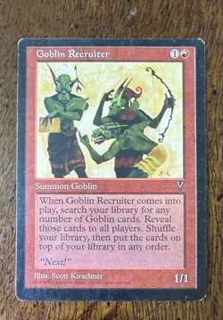 Goblin Recruiter Visions Regular Magic, The Gathering MTG M/HP - Image 1