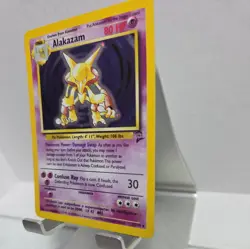 1999 Pokemon TCG Alakazam Base Set Holo Rare Card 1/102 - Image 3