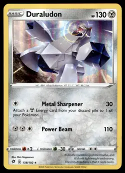 Duraludon (SWSH Rebel Clash) 138/192 Rare Holo Pokemon Lightly Played - Image 1