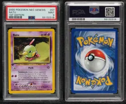 Natu 1st Ed. Pokemon Neo Genesis PSA 9 MINT 2000 - Image 3
