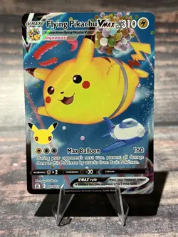 Pokemon Celebrations Flying Pikachu VMAX Holo Full Art Ultra Rare Card 007/025 - Image 1