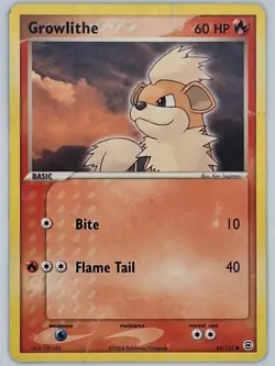 Growlithe 64/112 Pokemon - EX FireRed and LeafGreen HP - Image 1