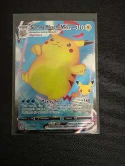 Pokemon TCG Celebrations 009/025 - Surfing Pikachu VMAX - NM - Image 1
