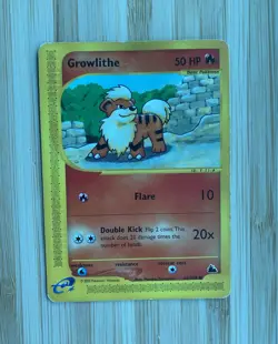Pokemon Vintage Growlithe 062/144 Skyridge Non-Holo - HP / DMG - Image 1