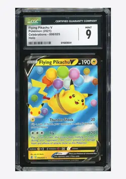 Pokemon CGC 9 Flying Pikachu V Holo 2021 006/025 Celebrations English - Image 1
