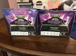 Pokemon TCG: MEWTWO HIDDEN FATES Pin Collection 3 Pack Box English VERY RARE - Image 2