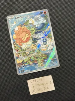 Pokemon Surging Sparks - Castform Sunny Form - 195/191 - Illustration Art -M/NM￼ - Image 3