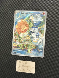 Pokemon Surging Sparks - Castform Sunny Form - 195/191 - Illustration Art -M/NM￼ - Image 4