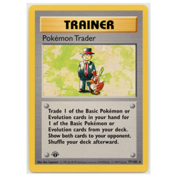 1999 Vintage Pokemon Pokemon Trader Base Set Shadowless 1st Edition #77/102 LP - Image 1