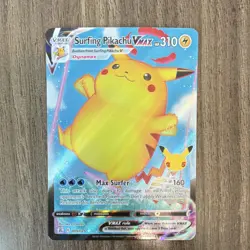 Pokemon Surfing Pikachu VMAX Celebrations Ultra Rare Holo 009/025 310 HP - Image 1