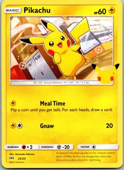 Pikachu 025/025 Promo McDonald's 25th Anniversary Promos Pokemon Near Mint - Image 1