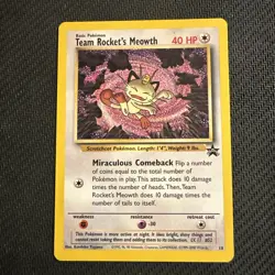 Team Rocket's Meowth - 18 - Pokemon Wizards Black Star Promo Card NM - Image 1