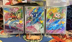 Pokemon First Partner Illustration Collection Series 1 Alolan Starters Promo Set - Image 1