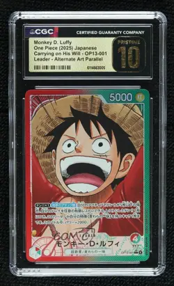 2025 One Piece Carrying on His Will Japanese Alt Art Monkey D Luffy CGC 10 - Image 1
