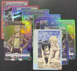 Union Arena TCG - Attack On Titan Super Rare And Alternate Art 9 Card Lot! - Image 1