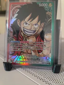 One Piece Romance Dawn CCG Monkey.D.Luffy OP01-003 Leader Card Mint Condition - Image 1