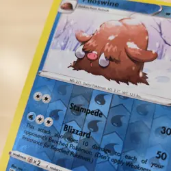 MISSCUT OFF CENTER OC ERROR Piloswine 032/189 Reverse Holo Pokemon Card Astral - Image 2