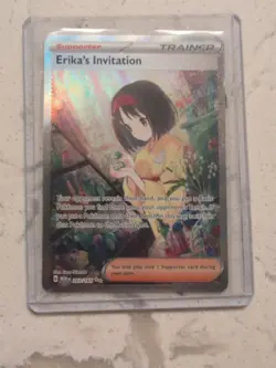 Pokemon TCG Scarlet and Violet Trainer Erika's Invitation Holo Card 203/165 - Image 1