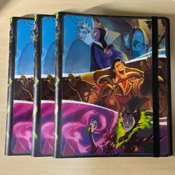 3 - Disney Villains 9-Pocket Binder/Portfolio Holds 252 Cards 2025 Lorcana EMPTY - Image 1