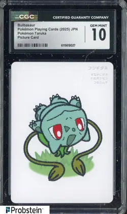 2025 Pokemon Japanese Taruka Playing Cards Picture Card Bulbasaur CGC 10 - Image 1