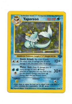 Pokemon Card: Vaporeon HOLO 12/64 Jungle Set Vintage Rare! PL - Image 1