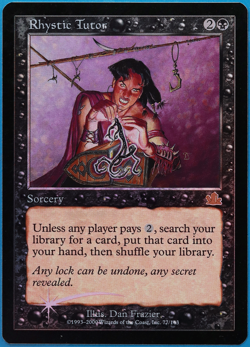 Rhystic Tutor FOIL Prophecy PLD Black Rare MAGIC MTG CARD (ID# 501252) ABUGames - Image 1