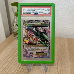 PSA 10 M Rayquaza EX Celebrations Classic 76/108 Holo Base Set Pokemon Card 2021 - Image 1