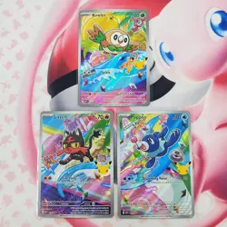 Rowlett 043 + Litten 044 + Popplio 045 - First Partner Pokemon Cards #L359 - Image 1