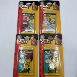 Lot Of FOUR (4) The Simpsons Booster Pack 11 Random Game Cards NEW - Image 1