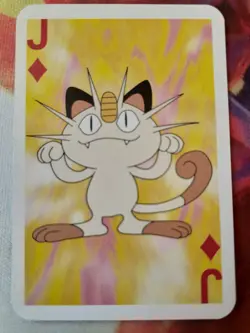 Pokemon Meowth Jack of Diamonds 1999 Mini Deck Playing Cards 2.5x1.75in NM - Image 1