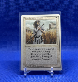 Magic the Gathering - Revised Edition Swords to Plowshares 1994 Uncommon LP - Image 1