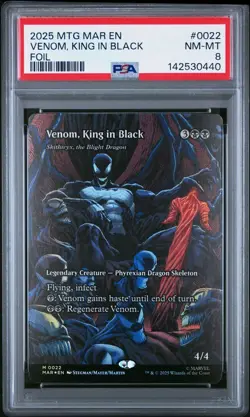 Venom, King in Black (Borderless Foil) - #22 - Marvel's Spider-Man - PSA 8 - Image 2