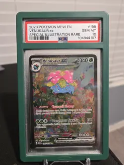 2023 POKEMON MEW EN-151 SPECIAL ILLUSTRATION RARE #198 VENUSAUR EX PSA 10 - Image 1