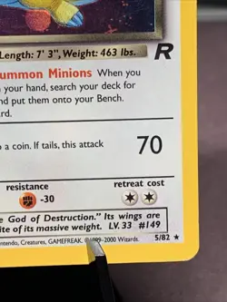 Pokemon TCG Dark Dragonite 5/82 Team Rocket Holo Rare VTG WOTC 2000 - Image 4