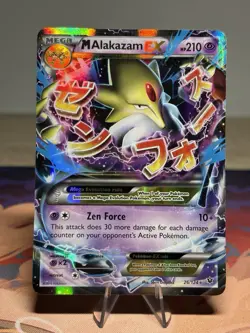 M Alakazam EX 26/124 Pokemon Fates Collide Ultra Rare Holo Mega - Image 1